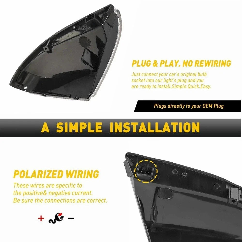 Mirror Turn Signal Puddle Light Lamp for Dodge Ram 1500 2500 (2009–2014)