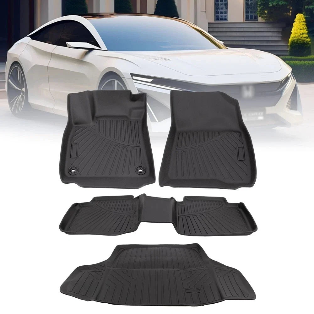 4X All-Weather TPE Rubber Floor Mats for Honda Accord (2023–2025)