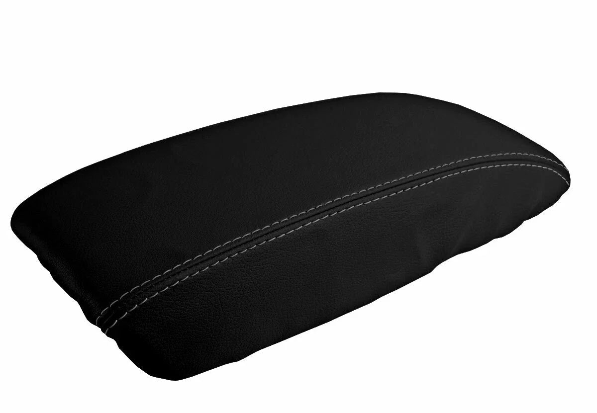 Leather Console Lid Armrest Cover for Honda Accord (1998–2002) Gray Stitch