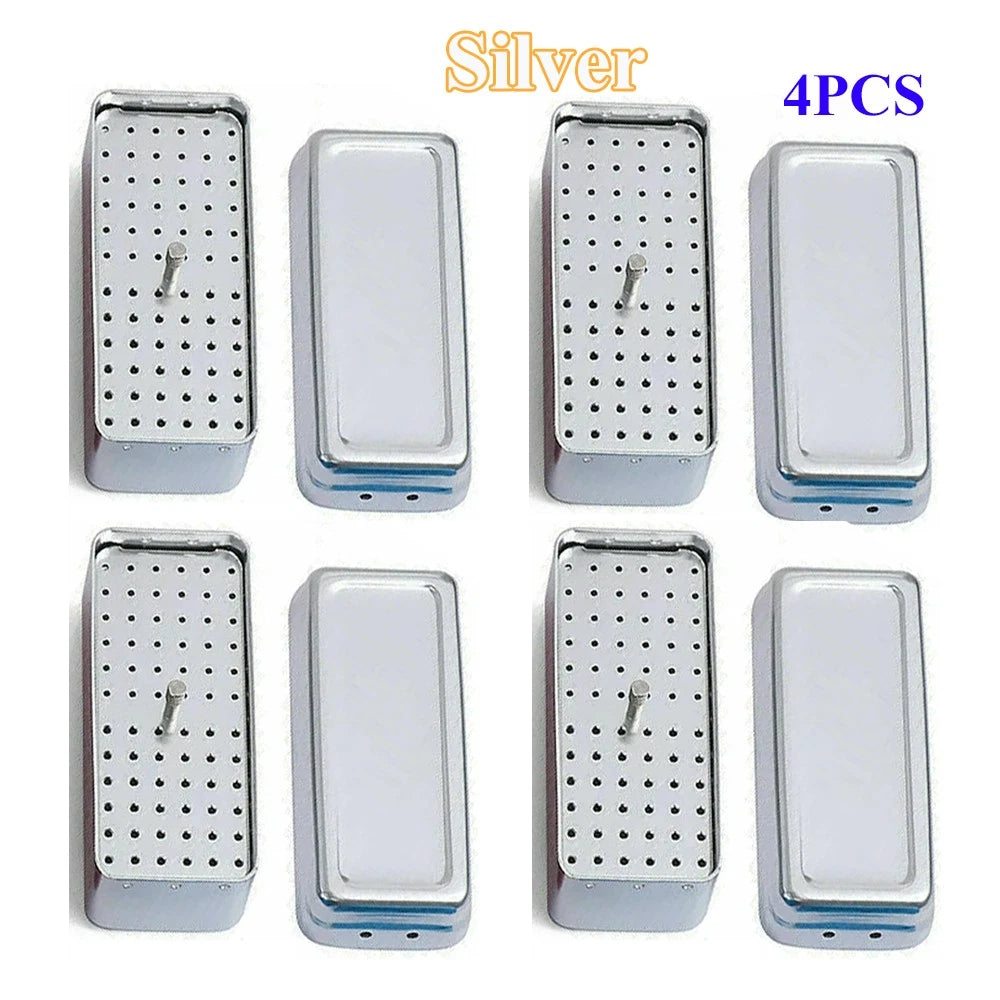 4x Dental FG Bur Endo File Holder Stand Autoclave Disinfection Case Box