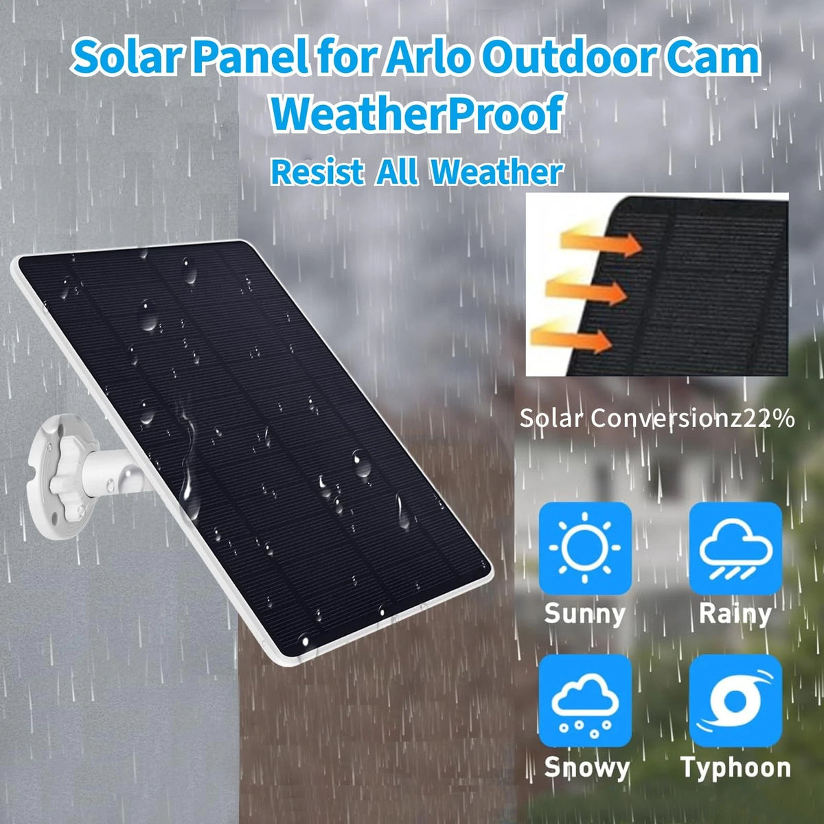 Solar Panel Charger for Arlo Essential 2K Outdoor (2nd Gen)/Essential XL 1 Pack
