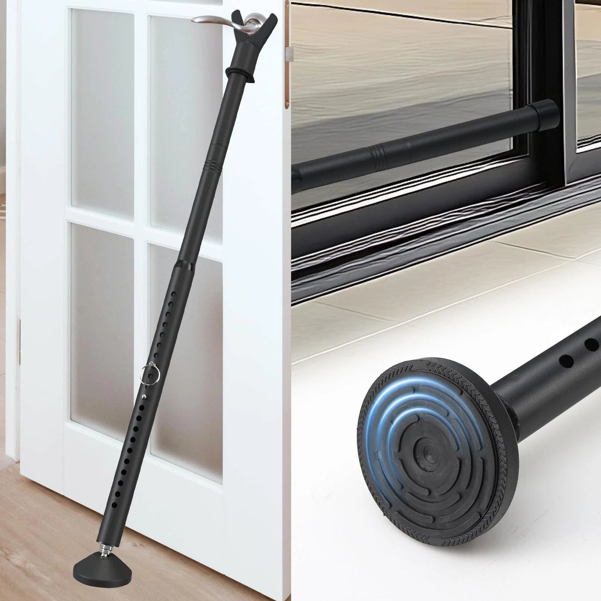 Door Stoppers Security Bar for Apartment Patio Sliding