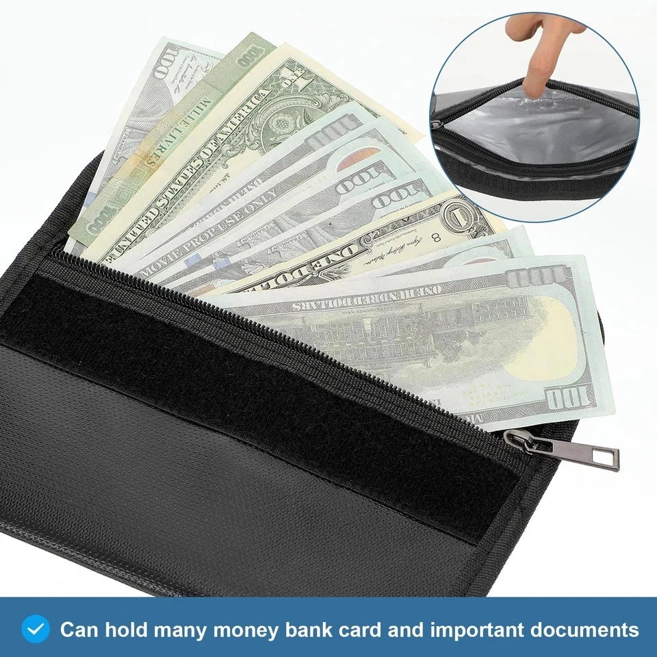 6 Pack Fireproof Waterproof Bags 8 x 5 Inch for Documents and Money