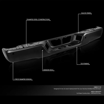 Set of 2 Rear Bumper Face Bars for Toyota Tundra (2007–2013) OE Style Black