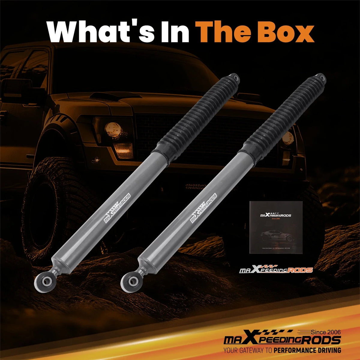 Rear Shocks Pair for Ford F150 2WD/4WD (2009–2023) 4-7.5" Lift