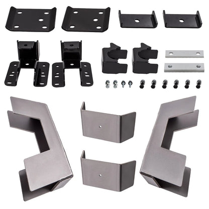 6" Drop Axle Flip Under Bed C Notch Lowering Kit for Silverado Sierra (2007–2018)