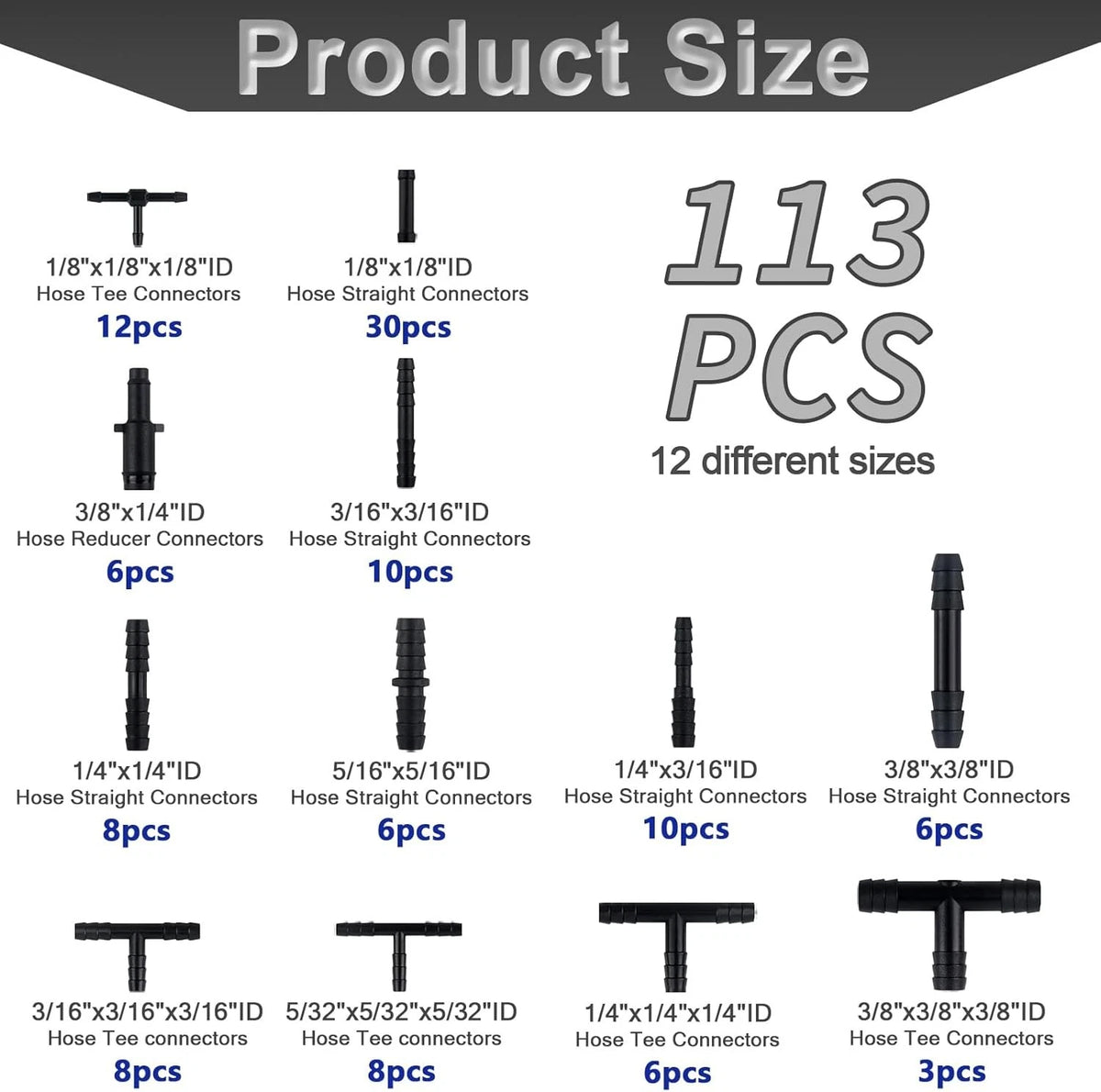 6PCS Vacuum Line Kit for Automotive (5Ft)