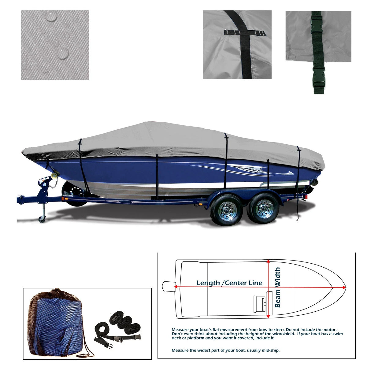 Trailerable Boat Storage Cover for Monterey 20 Edge V Hull (2000–2023)