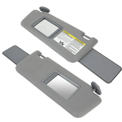Set of 2 Sun Visors for Toyota Tacoma (2005–2015) LH Driver & RH Passenger Gray