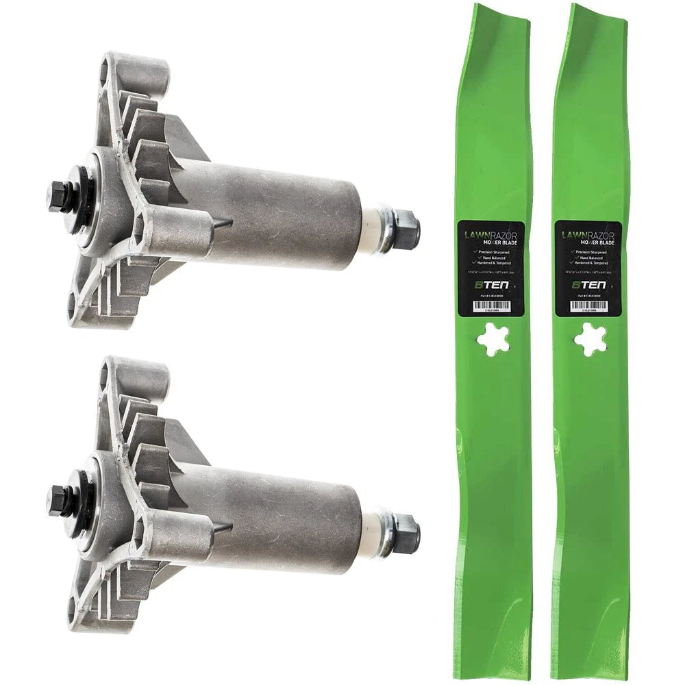 Heavy Duty Spindle Mulching Blade Kit for Husqvarna CZ LT120 LTH120 LT152 (134148, 134148M, 134148X, 139774)