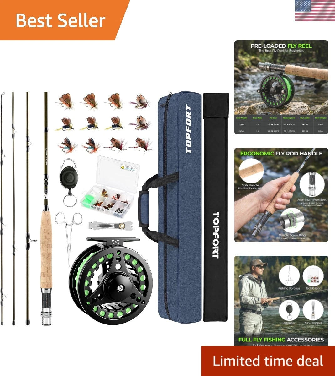 Set of 4 Fly Fishing Rods for Adventurous Anglers
