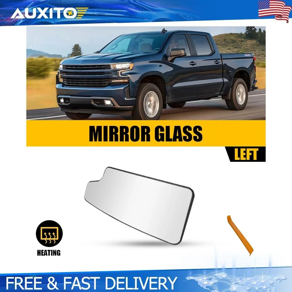 Heated Lower Mirror Glass Left for Chevy Silverado 2500HD 3500HD (2020–2021)