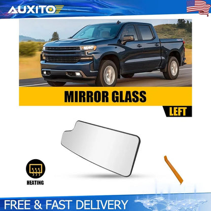 Heated Lower Mirror Glass Left for Chevy Silverado 2500HD 3500HD (2020–2021)