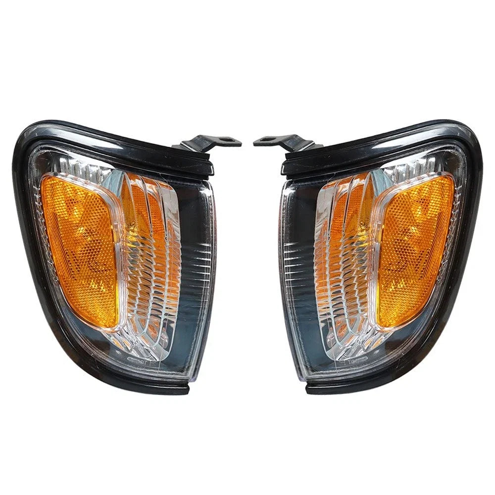 Set of 2 Corner Lights for Toyota Tacoma (2001–2004) w/ Chrome Trim & Bulbs