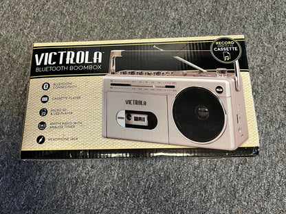 Ls4 Victrola Retro Bluetooth Boombox with Cassette Player (No Years Specified)