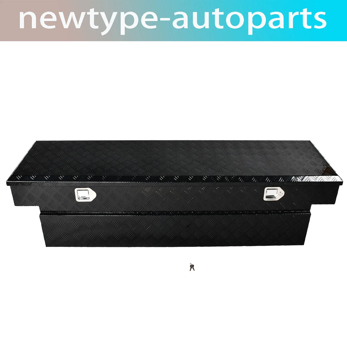 70"x20"x14.75" Black Aluminum Tool Box for Truck Pickup Trailer (Fits Various)