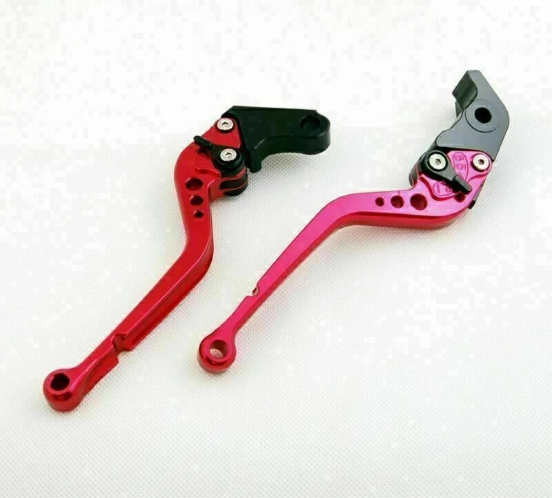 Long Brake Clutch Levers for Kawasaki Ninja 250R (2008–2012) Red T9