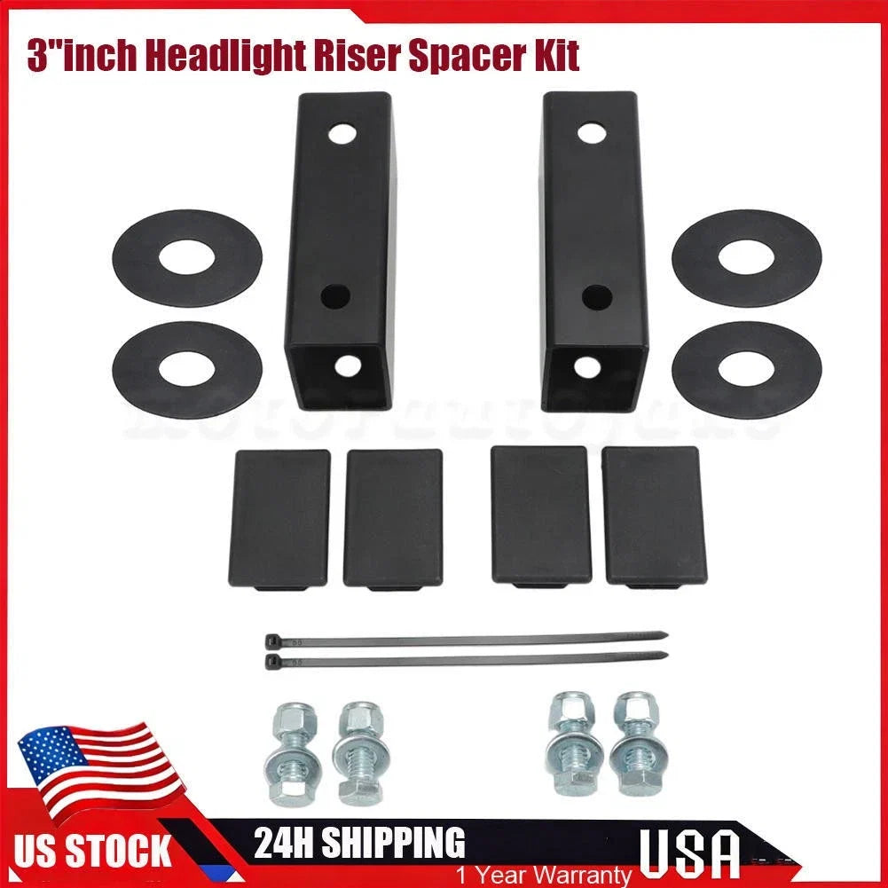 3" Headlight Riser Spacer Kit for Western MVP-3 MVP Plus Wide-Out