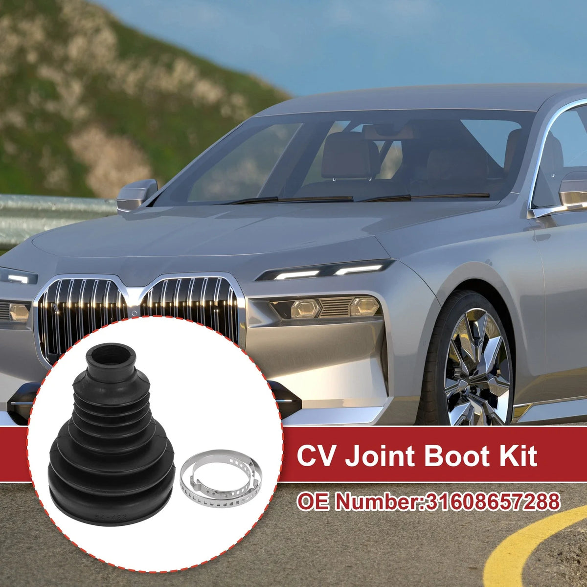 Inner CV Joint Boot Kit with Clamps for BMW i7 (2023–2024) - 31608657288