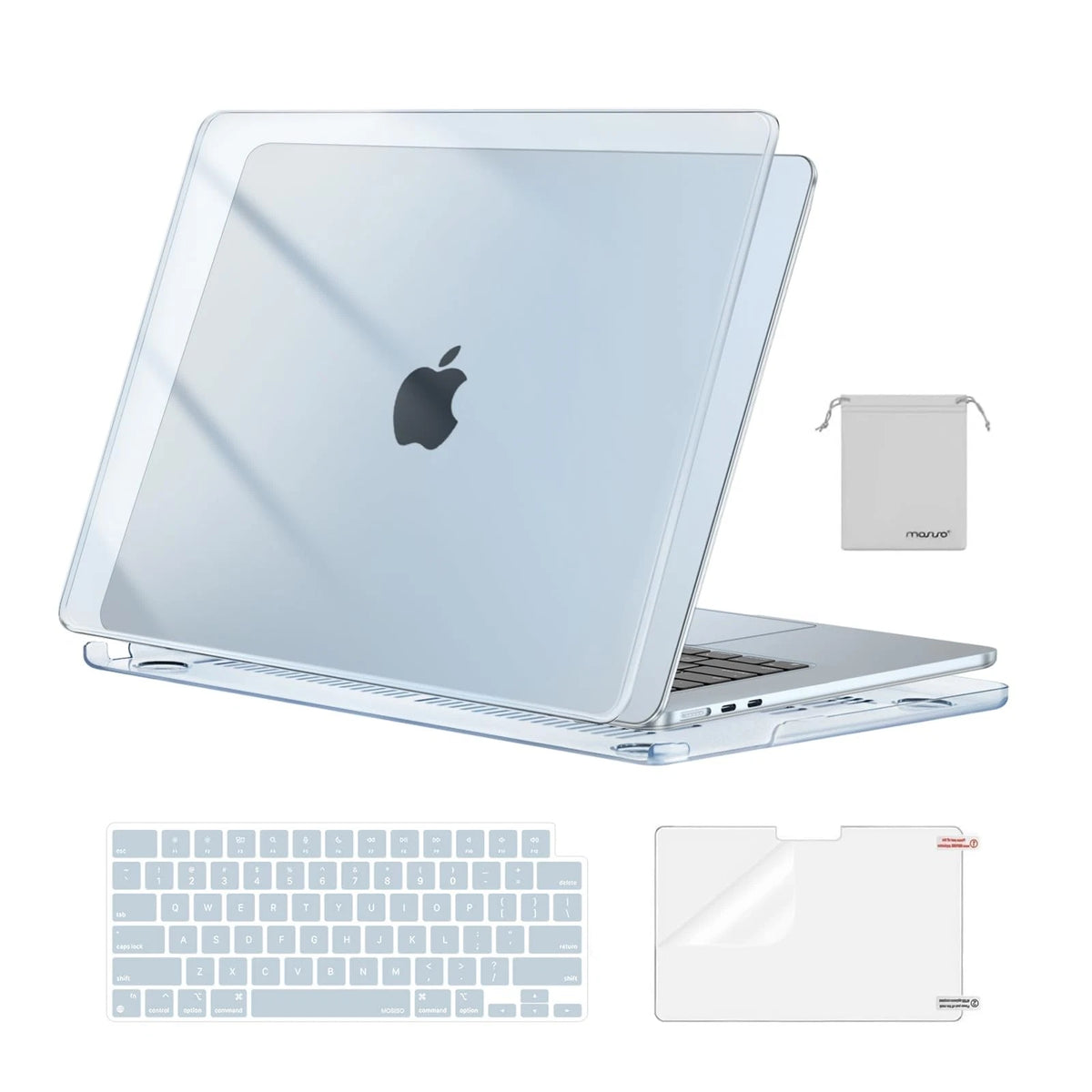Scratch-Resistant Case for MacBook Air 15 (2018–2020) - Crystal Sky Blue
