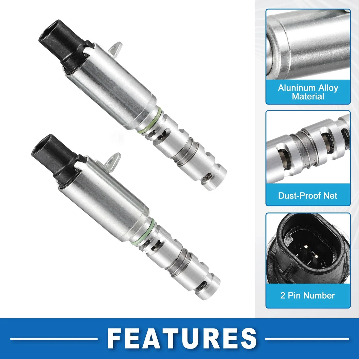 2 Pcs VVT Solenoid for Hyundai Santa Fe (2013–2018) No. 243553CAA1