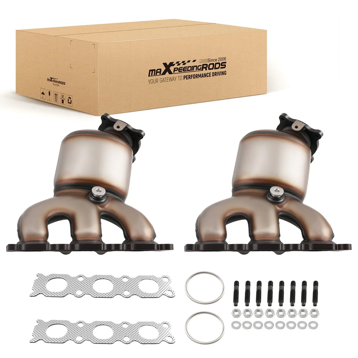 2X Catalytic Converter for Volvo S80/V70/XC60/XC70 3.2L (2007–2010) EPA OBD-II
