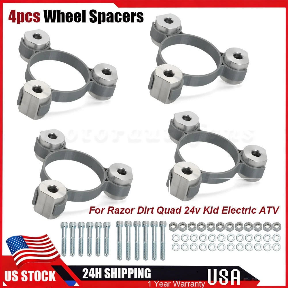 Wheel Spacer Kit for Razor Dirt Quad (24V, 36V) - Front Rear Wide Stance