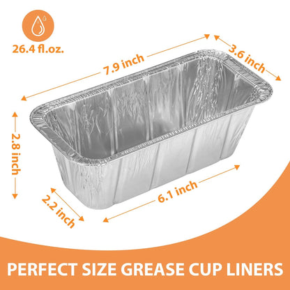 100 Pack Grease Catcher Cup Liners for Blackstone Griddle