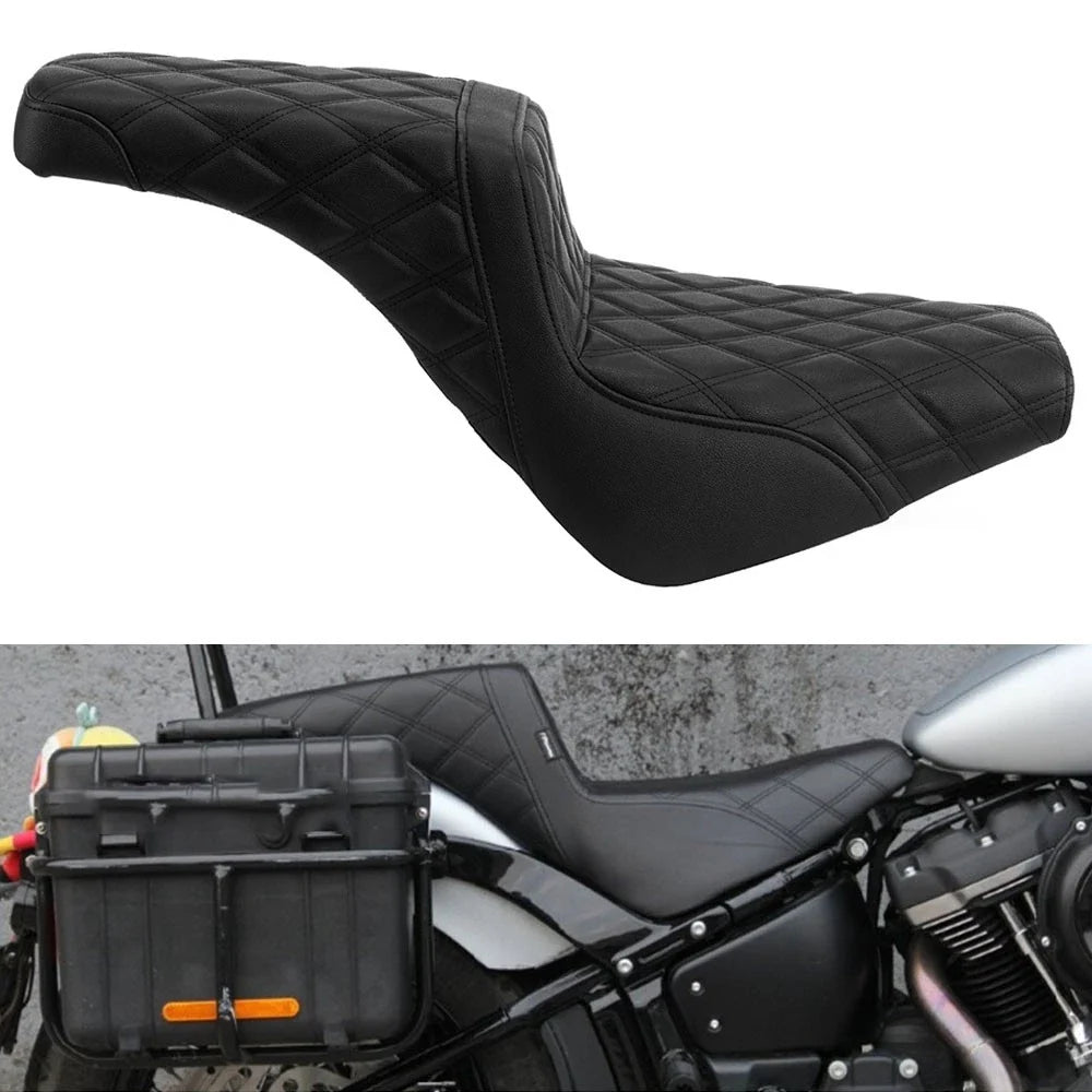 2X Two-Up Seat for Harley Softail FXST FLSL StreetBob FXBBS FXBB (2020–2025) Black