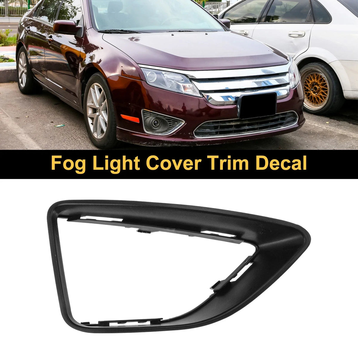 Front Right Fog Light Grill No.FO1039126 for Ford Fusion (2010–2012) Black ABS