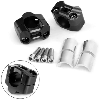 CNC Aluminum Motorcycle Handlebar Risers 22-28mm Universal Clamp Black