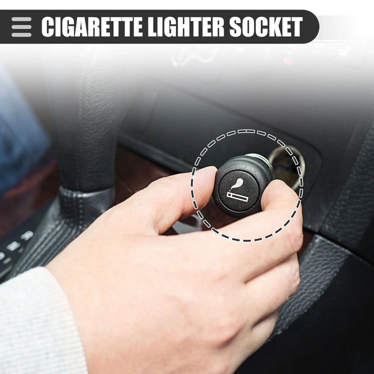 Cigarette Lighter Assembly for Ford E-150 (2009–2012) NO. 98AG-15052-AB Black