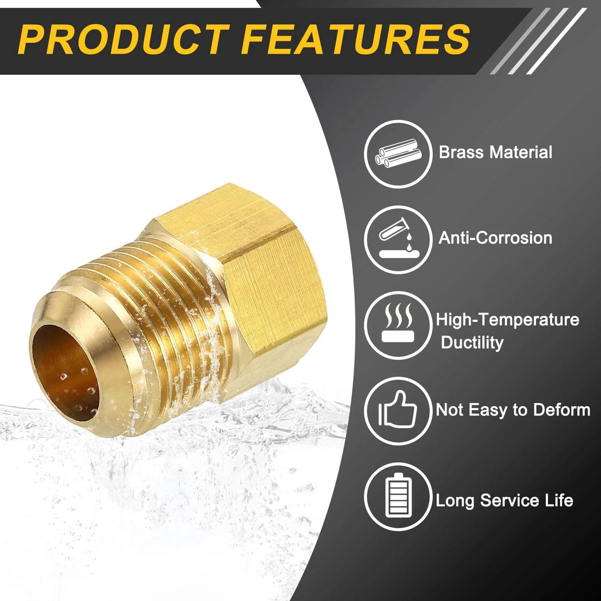 5/8 SAE Male x 3/8 Female Brass Pipe Fitting for Automotive