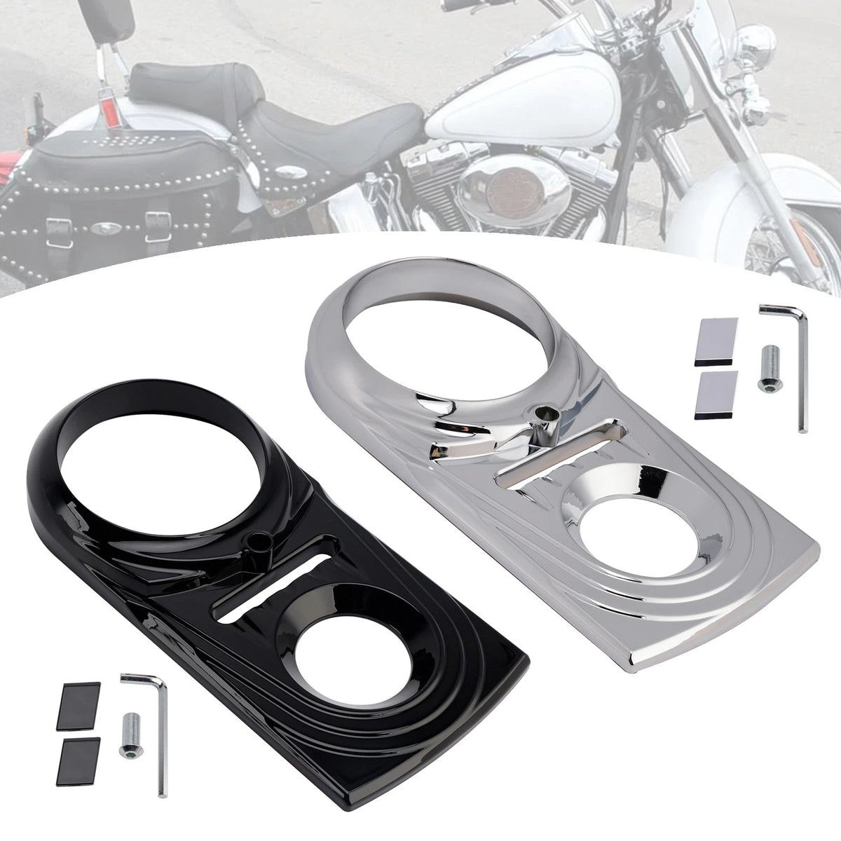 Gas Tank Dash Panel Insert Cover for Softail FLSTC FXST Street Glide (M549-A625-Set)