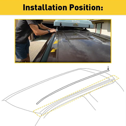 2X Roof Drip Molding 75552-0C060 75551-0C060 for Tundra Crew Max (2007–2021)