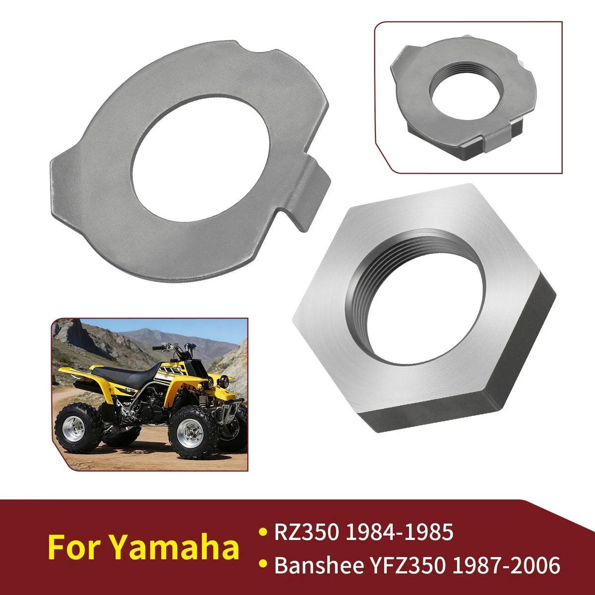 Clutch Lock Washer & Basket Nut for Yamaha Banshee 350 (1987–2006)