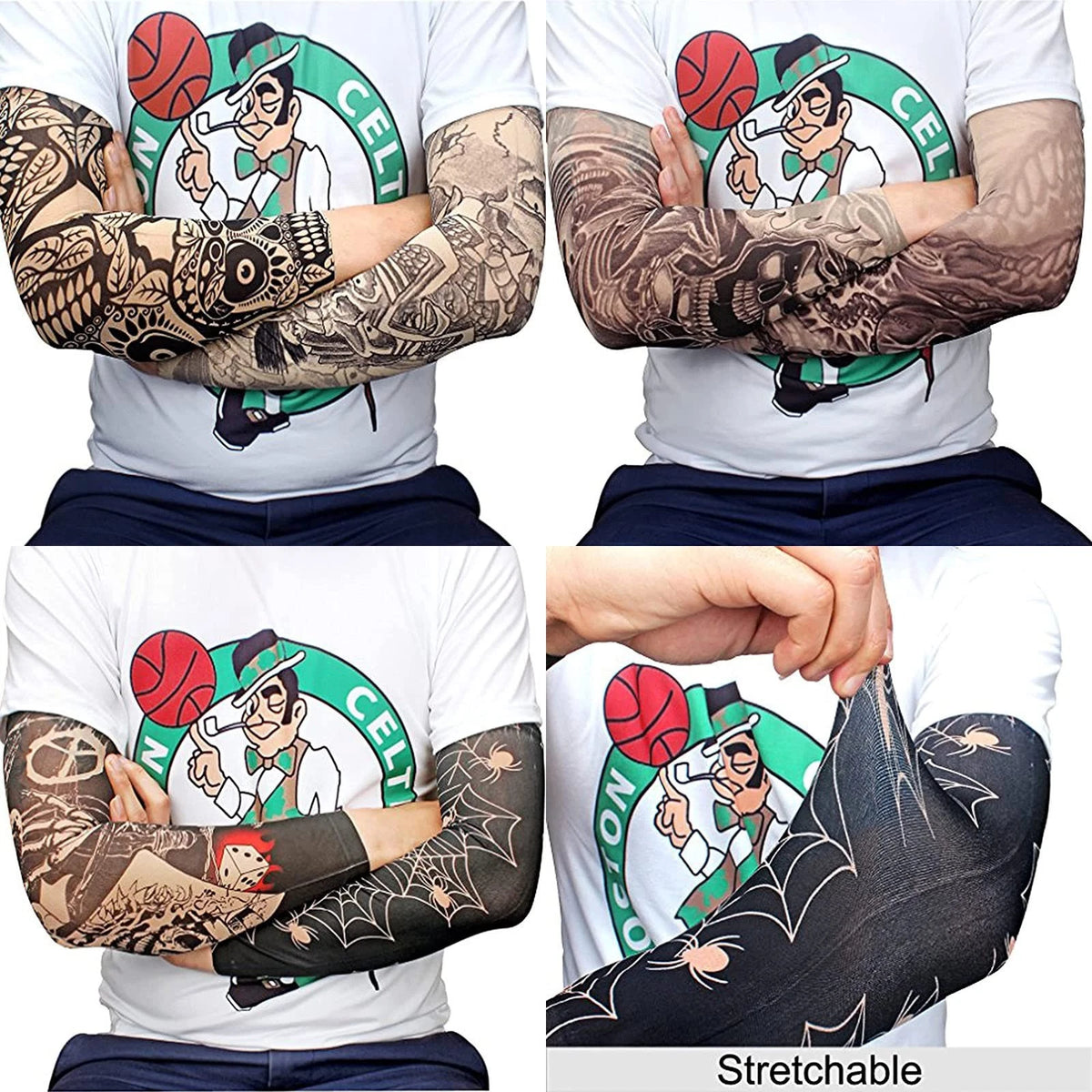 6Pcs Tattoo Sleeves for Men - Multicolor Arm Covers
