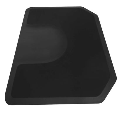 Anti-Fatigue Salon Mat for Barber Shop (4' x 5' x 1/2") - Black Hexagon