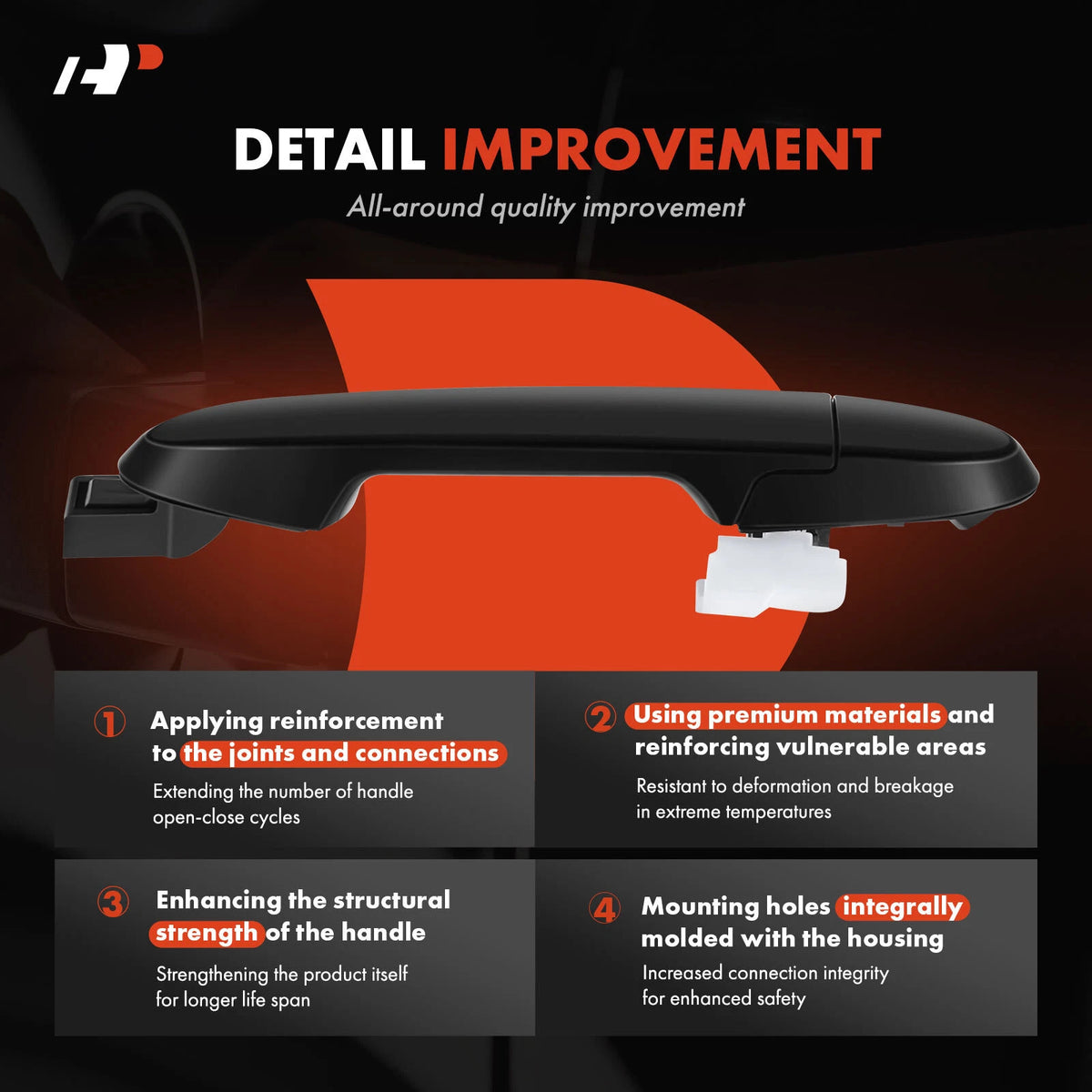 Front Right Exterior Door Handle for Honda Fit (2014–2020) 72140-T5A-003ZC