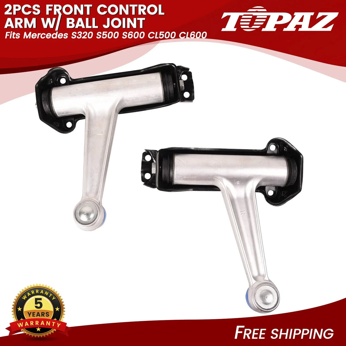 2X Front Control Arm with Ball Joint for Mercedes S320 S500 S600 CL500 CL600