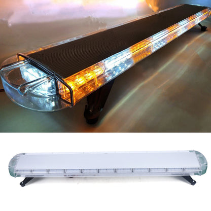 51" Strobe Light Bar for Tow Truck (Emergency Beacon, Amber LED White)