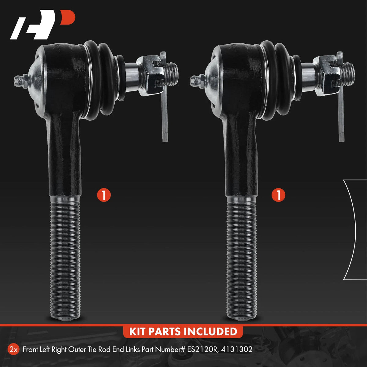 2X Inner/Outer Tie Rod Ends for Dodge Ram 1500 Van (1999–2003) 4131302, 52038288, 52038289, SBES2120R, ES2120R