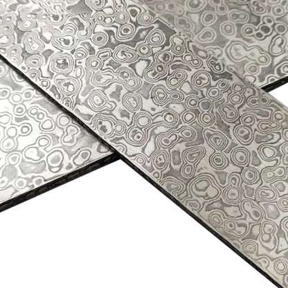 Set of 3 VG10 Damascus Steel Billet Bars for Knife Blade Blanks (150/160/220mm)