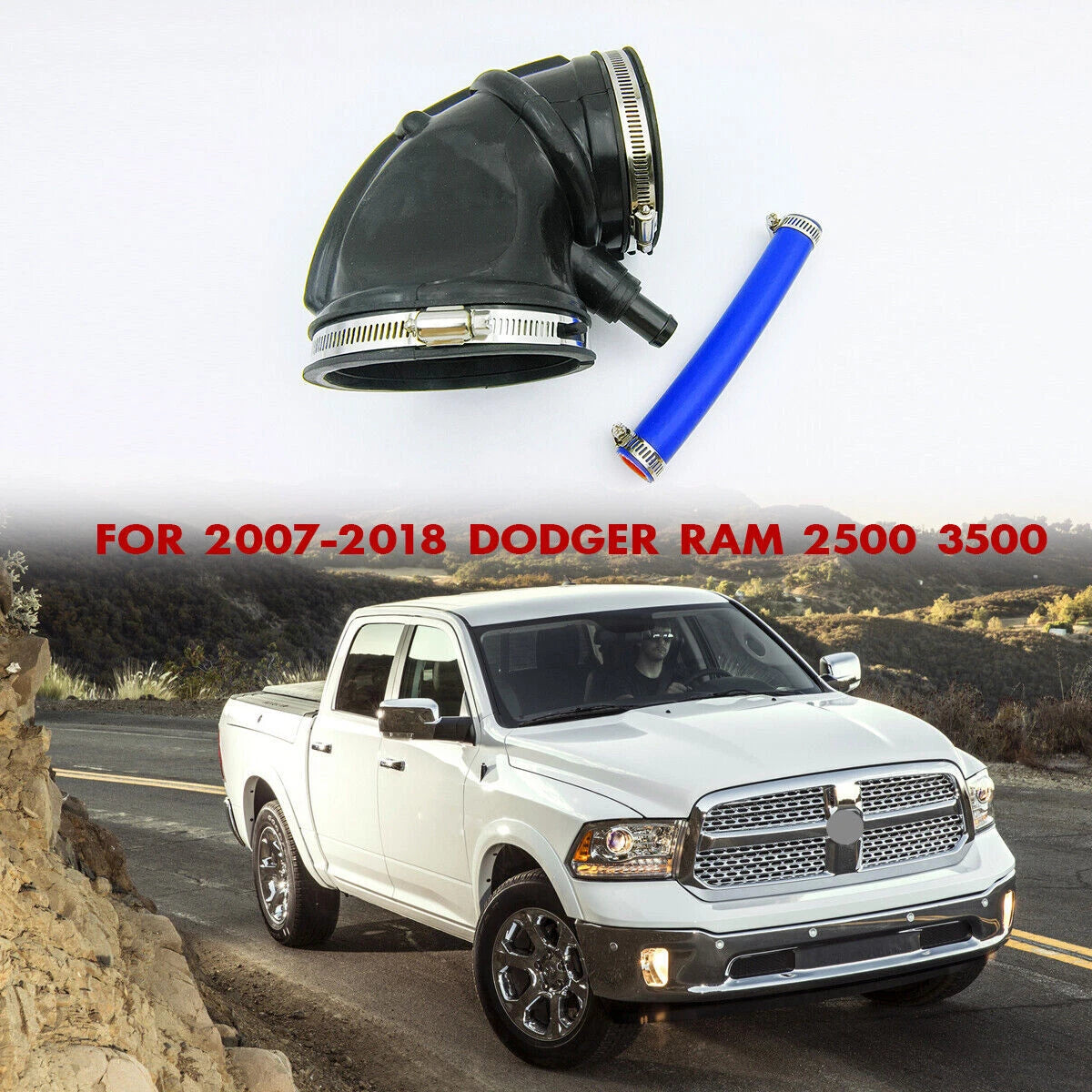 Intake Clean Air Duct Pipe for Dodge Ram 2500/3500 6.7L (2007–2018) 53032944AC, 53032944AD, 53032944AL