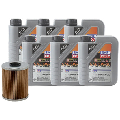 6L Liqui Moly Special Tec LL 5W-30 Engine Oil Change Kit for BMW E34 525i (1988–1995)