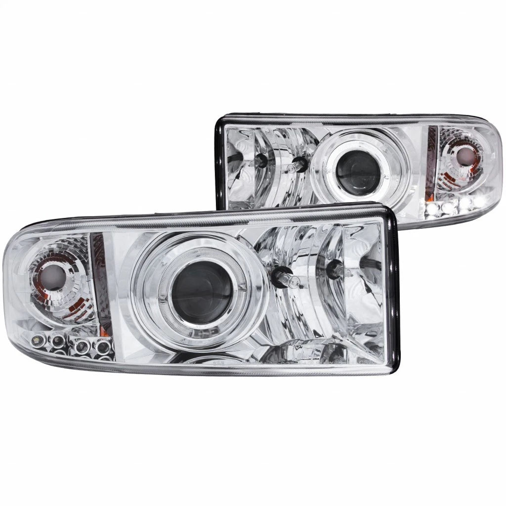 Projector Headlights w/ Halo Chrome for Dodge Ram 1500 (1994–2001) TLX-anz111195-CL360A71