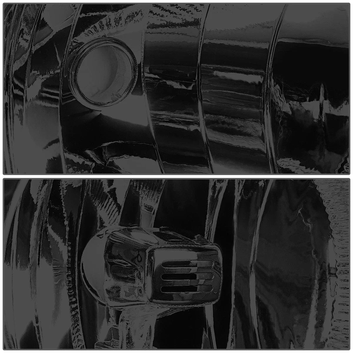 Pair of Tinted Amber Signal Headlight Lamps for Chevy Silverado (2007–2014)