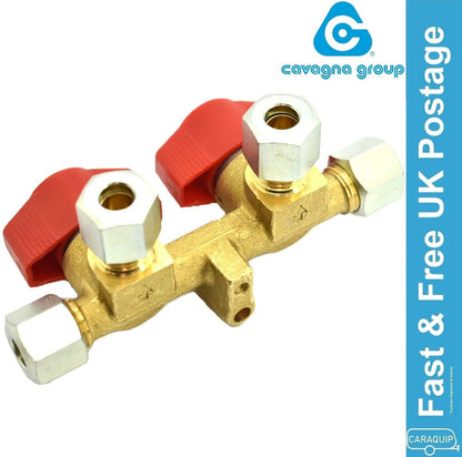 Cavagna Gas Isolator Manifold Shut Off Valve 8mm for Caravan Motorhome (R43102)
