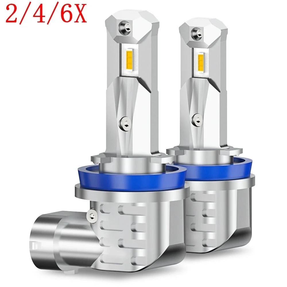 2X H8 H9 H11 LED Fog Light DRL Bulbs Amber Super Bright Canbus Error Free