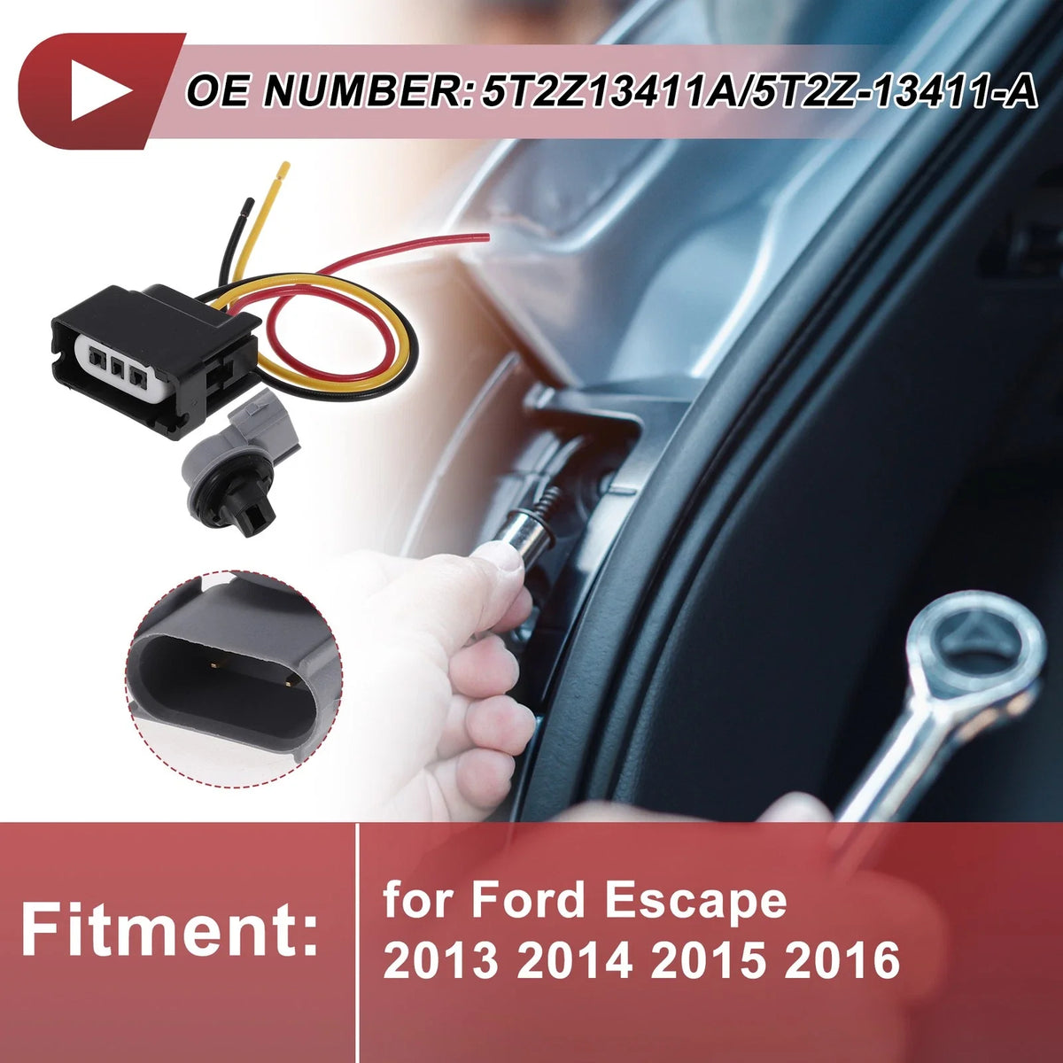 Turn Signal Light Bulb Socket Wiring for Ford Escape (2013–2016) No. 5T2Z13411A